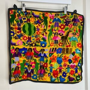 Handmade Mola Embroidered Mini Tapestry Wall Art